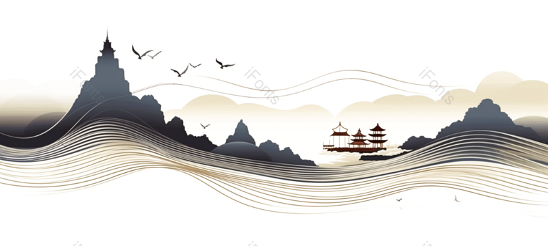 装饰图片,传统元素,插画PNG,抽象免抠素材